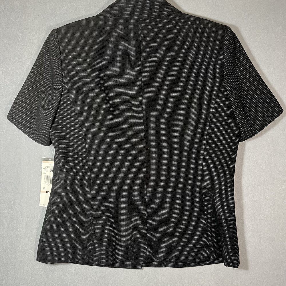 NWT Kasper Blazer Pencil Skirt Suit Set Womens 12 Black Business Office Casual - Picture 6 of 12